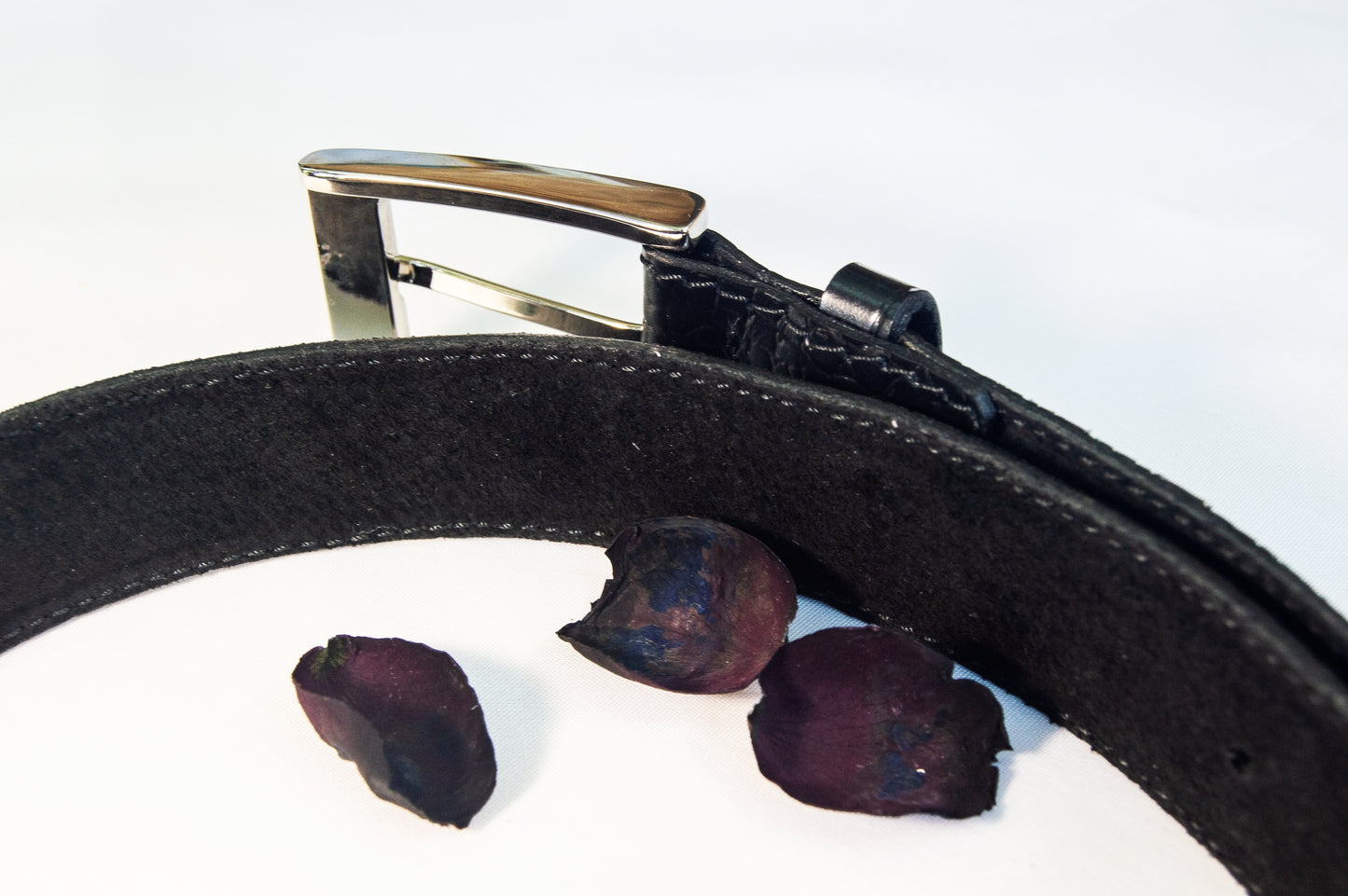 Embossed Crocodile Leather Belt