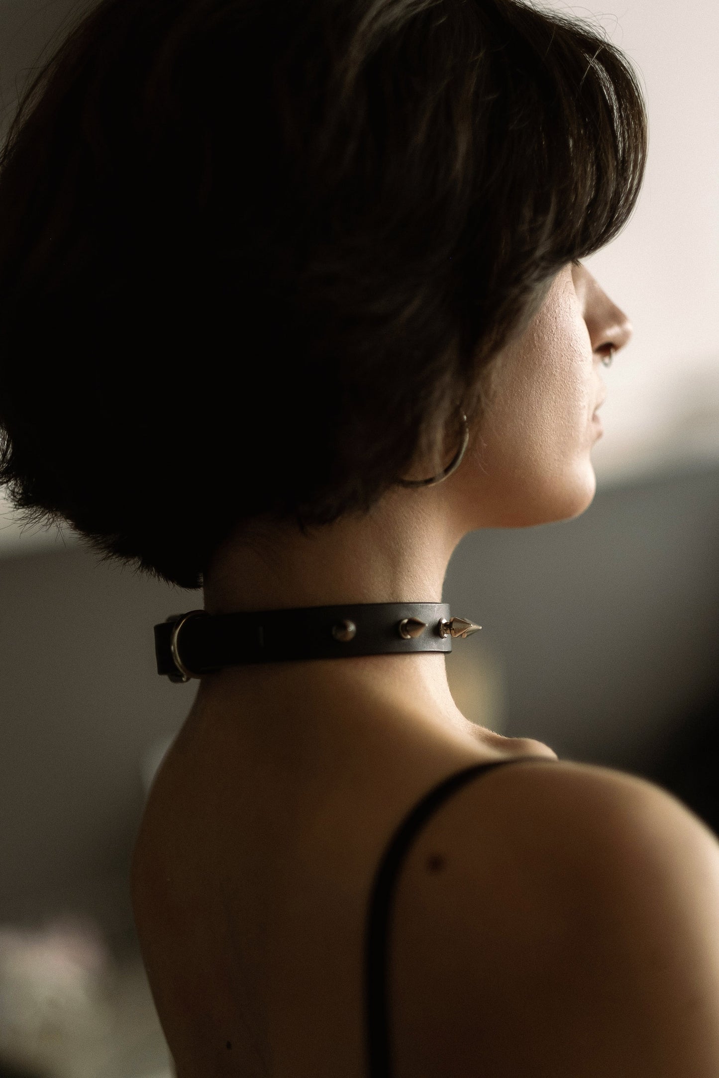 Eclipse '95 Spiked Leather Choker