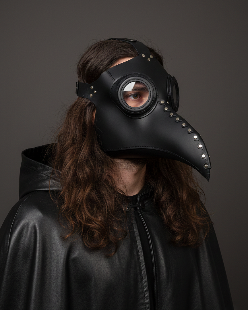 Leather Plague Doctor Mask